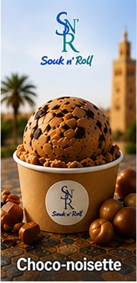 Glace artisanale Choco-noisette &mdash; Souk n' Roll, glacier &agrave; Marrakech