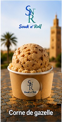 Glace artisanale Corne de gazelle &mdash; Souk n' Roll, glacier &agrave; Marrakech