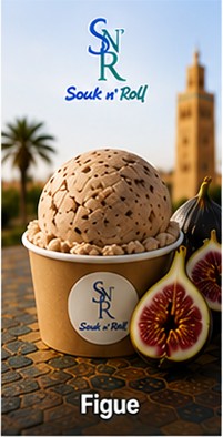 Glace artisanale Figue &mdash; Souk n' Roll, glacier &agrave; Marrakech