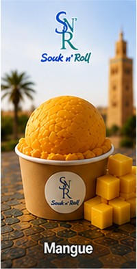 Glace artisanale Mangue &mdash; Souk n' Roll, glacier &agrave; Marrakech