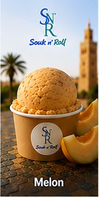 Glace artisanale Melon &mdash; Souk n' Roll, glacier &agrave; Marrakech