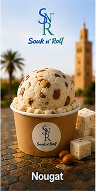 Glace artisanale Nougat &mdash; Souk n' Roll, glacier &agrave; Marrakech